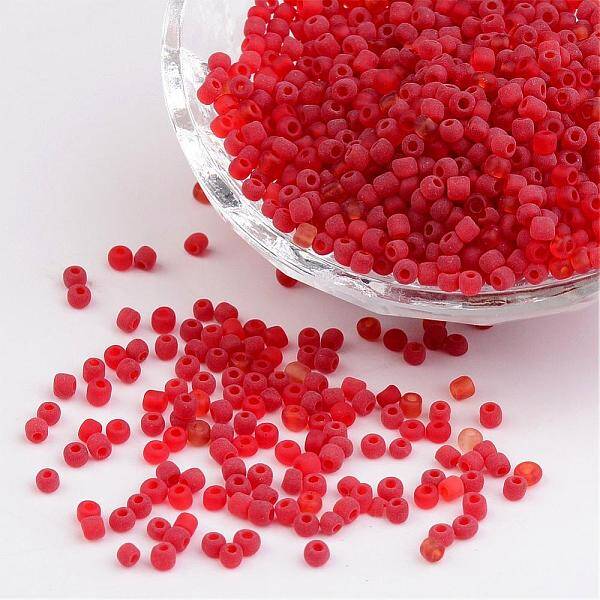 8/0 Frosted Round Glass Seed Beads