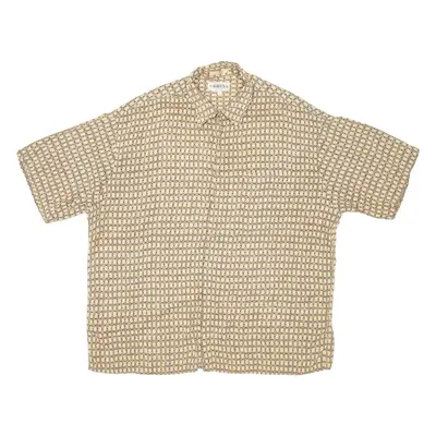CAMPIA Mens Shirt Beige Diamond 2XL