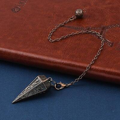 Rack Plating Brass Cone Dowsing Pendulum Pendants