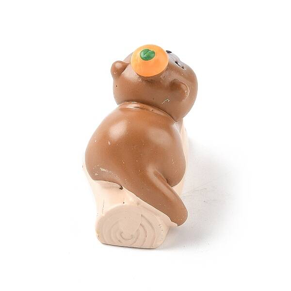 Resin Otter Sitting in Stump Figurines Ornament