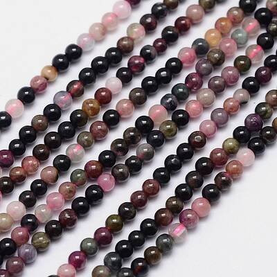Natural Tourmaline Round Bead Strands