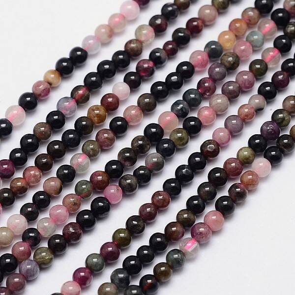 Natural Tourmaline Round Bead Strands