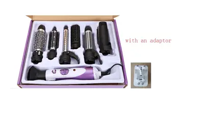 Seven-in-one hair dryer home hair dryer | Color: Purple | Model: US plug