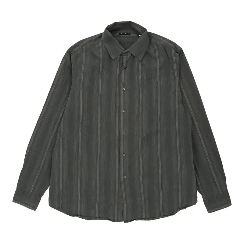 Sisley Striped Shirt - 2XL Blue Cotton