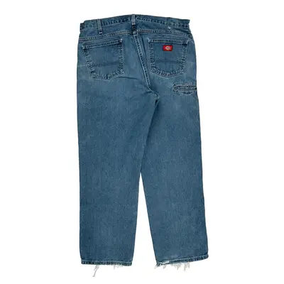 Dickies Double Knee Jeans - 38W 31L Blue Cotton