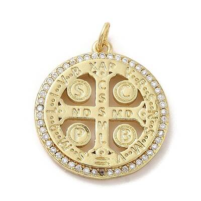 Brass Micro Pave Cubic Zirconia Pendants