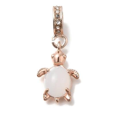 Rack Plating Alloy Rhinestone European Dangle Charms
