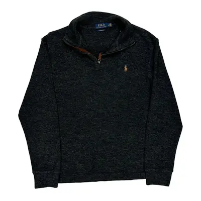 Polo By Ralph Lauren 1/4 Zip - Medium Grey Cotton