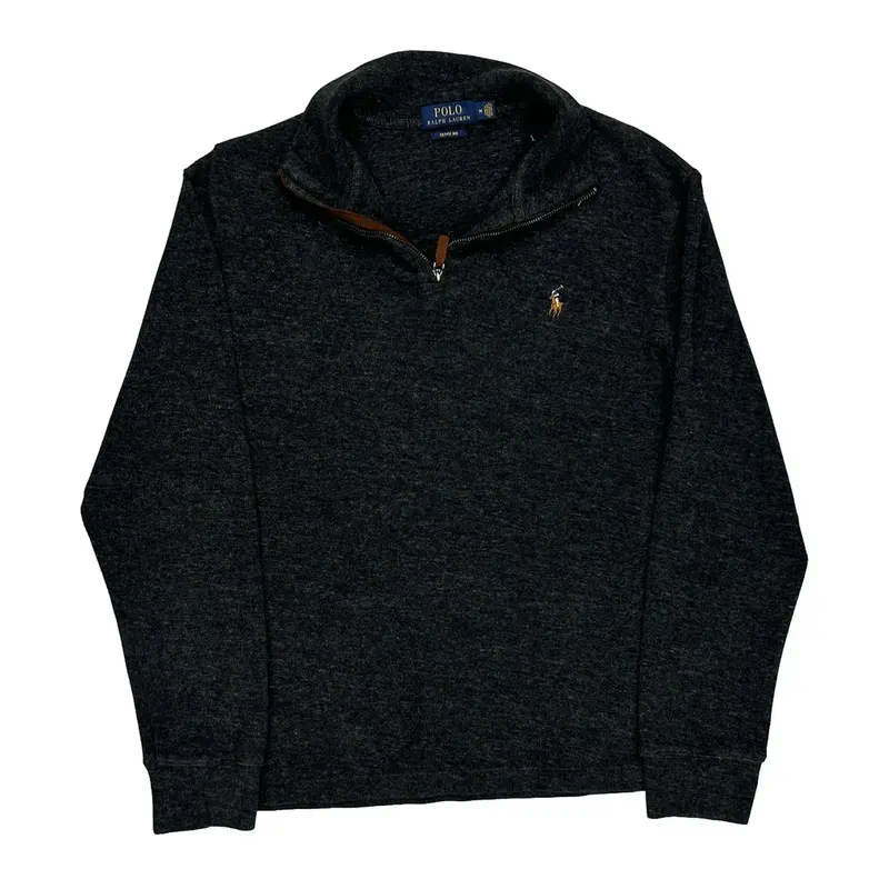 Polo By Ralph Lauren 1/4 Zip - Medium Grey Cotton
