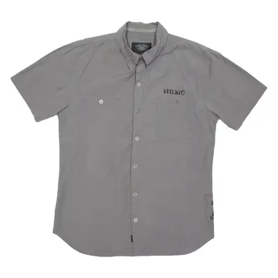 HARLEY DAVIDSON Mens Plain Shirt Grey L