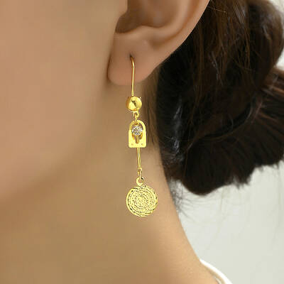 Fashionable Classic Tassel Brass Earrings with High-end Feel