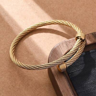 304 Stainless Steel Torque Bangles for Women