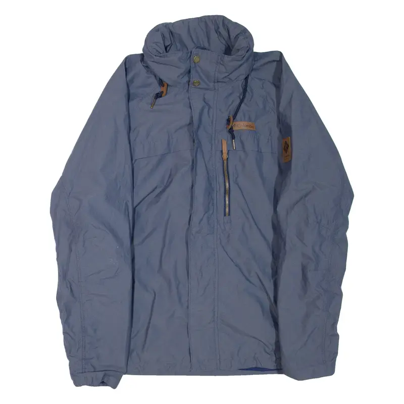 COLUMBIA Mens Jacket Blue Nylon L
