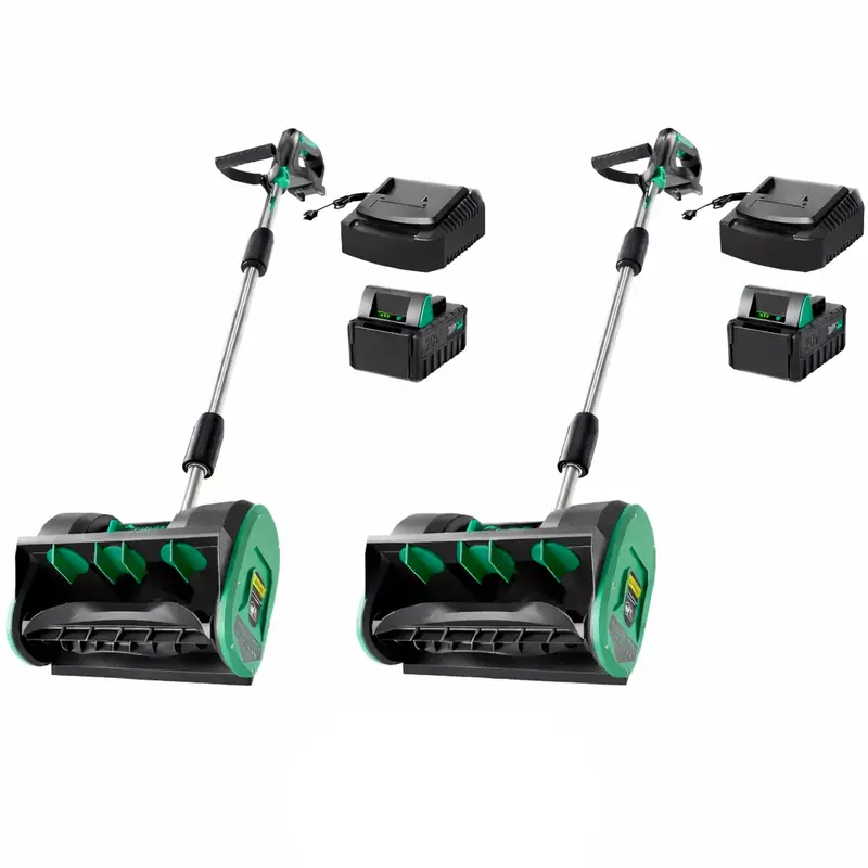 Garvee 2 Pack 12 Cordless Battery Powered Snow Blower - 20V Lightweight with Ergonomic Handle, Detachable Design for Steps a...