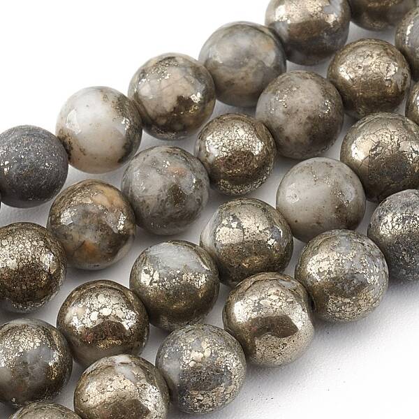 Natural Pyrite Beads Strands