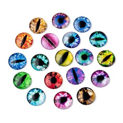 Dragon Eye Half Round/Dome Printed Glass Cabochons
