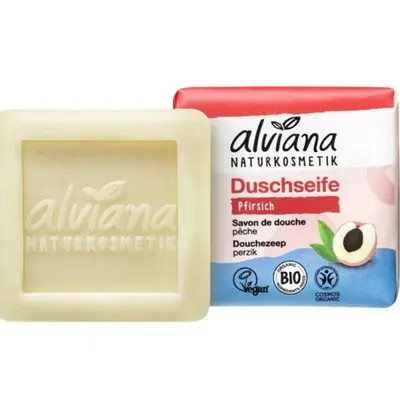Alviana naturkosmetik Solid Shower Soap Peach 100 g