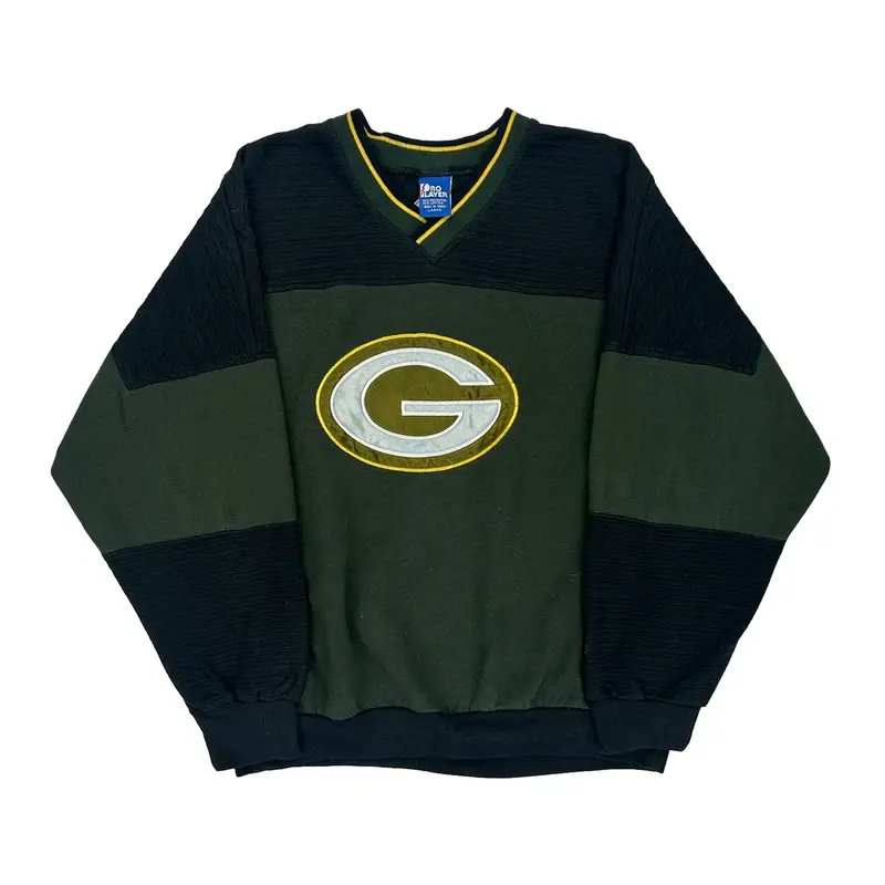 Green Bay Packers Pro Player Nfl Sweatshirt - Large Green Polyester Blend