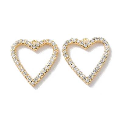 Brass Micro Pave Cubic Zirconia Charms