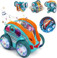 Glow Race Car Toy - Bump & Go with LED Lights! STEM Sensory Gift for Kids, Boys & Girls. Fuel Holiday Fun - Perfect for Chris...