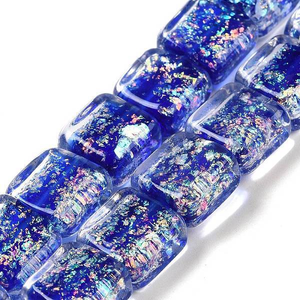 Handmade Dichroic Foil Glass Beads Strands