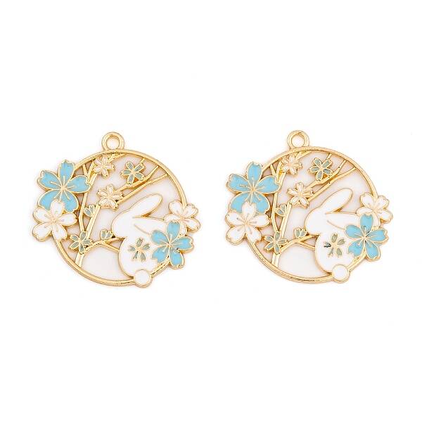 Rack Plating Alloy Enamel Pendants
