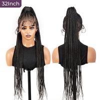 SuperNova 32 Inch Full Lace Synthetic Braided Wig High Ponytail Natural Hairline Women's Wig with Natural Hairline and Comfor...