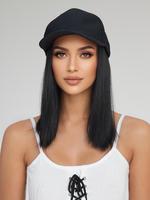 10 Inch Short Straight Wigs for Women, 2024 Hair Trends for Women, Natural Looking Wigs with Street Trend Adjustable Baseball...