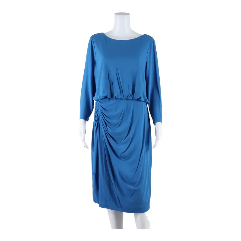 PHASE EIGHT Womens A-Line Dress Blue Viscose Midi UK 16