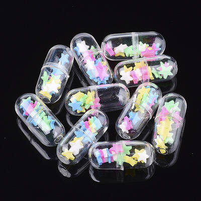 Openable Transparent Plastic Capsule Container