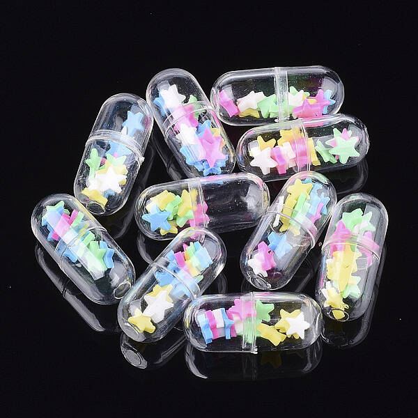 Openable Transparent Plastic Capsule Container