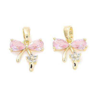 Brass Micro Pave Cubic Zirconia Pendants