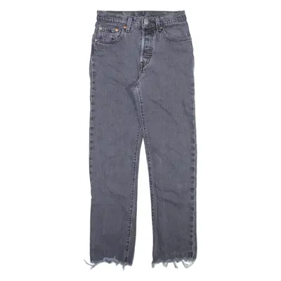 LEVI'S Womens Jeans Grey Slim Straight Stone Wash W24 L27