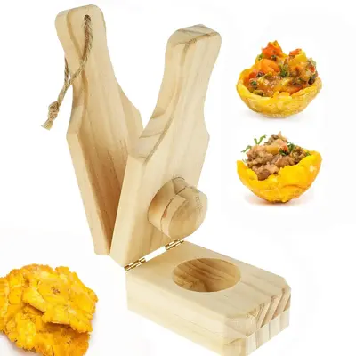 Wooden Tostones Press, 1 Count 2 in 1 Crispy Plantain Press Mold, Kitchen Accessories,  Kitchen Utensils & Gadgets for Home ...