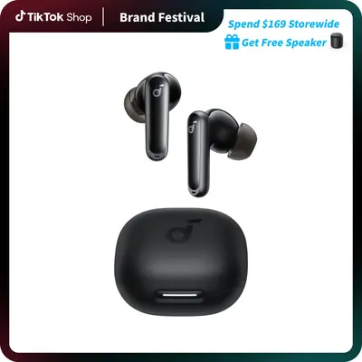 soundcore P40i by Anker, Noise Cancelling Wireless Earbuds, Adaptive Noise Cancelling to Environments, Heavy Bass, 60H Playti...