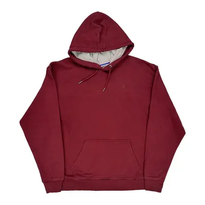 Authentic Athleticwear Champion Hoodie - XL Burgundy Cotton Blend | Size: x-large