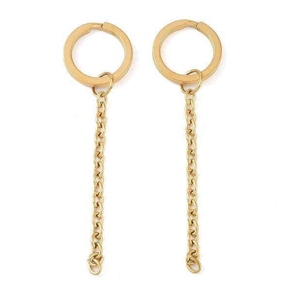 Ion Plating(IP) 304 Stainless Steel Split Key Ring Clasps
