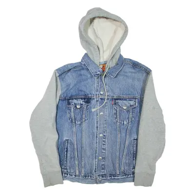LEVI'S Mens Denim Jacket Blue Hooded L