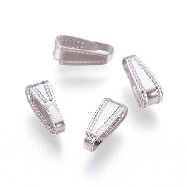 Tarnish Resistant 304 Stainless Steel Snap On Bails