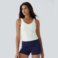Softlyzero™ Plush Padded V Neck Plain Tank Top-UPF50+