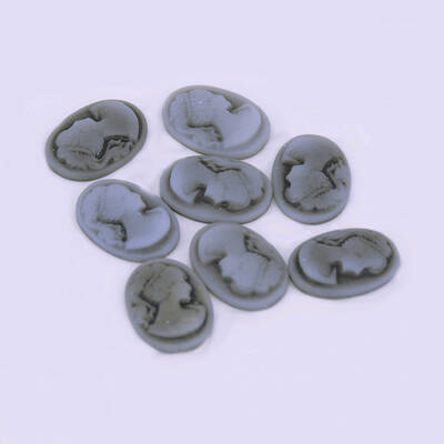 Resin Cameo Lady Head Cabochons