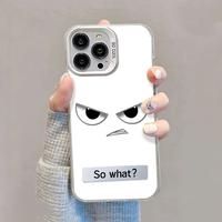 White Background Fierce Expression Pack iP16/15/14/13p Phone Case 12/11 Creative Protection Smartphone Casing Cellphone Shock...