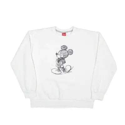 DISNEY Sweatshirt White Mens L