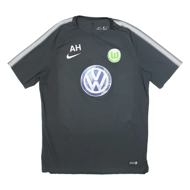 NIKE Wolfsburg Mens Football Shirt Jersey Grey M