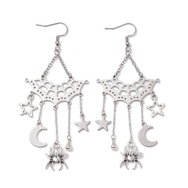 Non-Tarnish 304 Stainless Steel Dangle Earrings