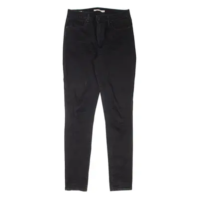 LEVI'S 721 High Rise BIG E Womens Jeans Black Slim Skinny W29 L32