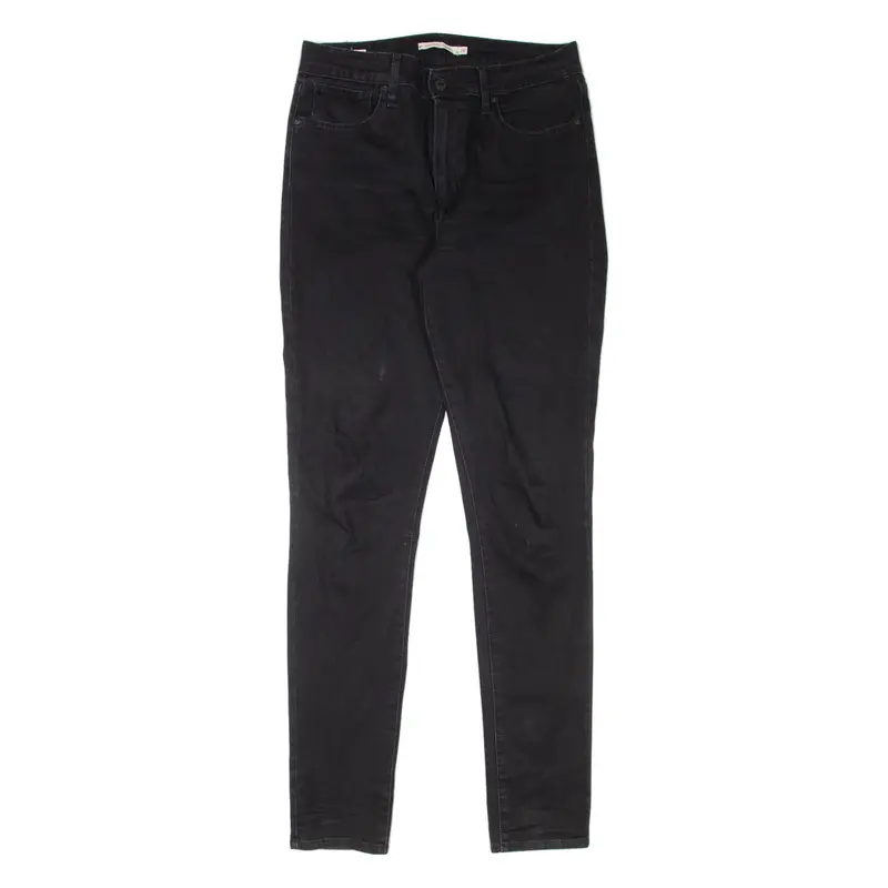 LEVI'S 721 High Rise BIG E Womens Jeans Black Slim Skinny W29 L32