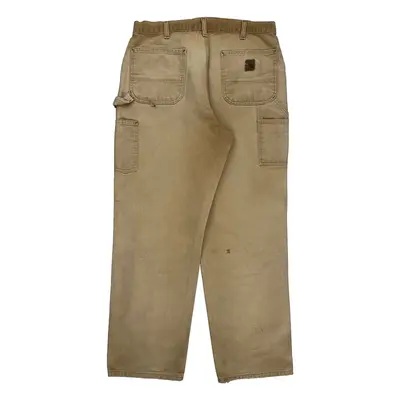 Carhartt Carpenter Trousers - 36? Waist Beige Cotton