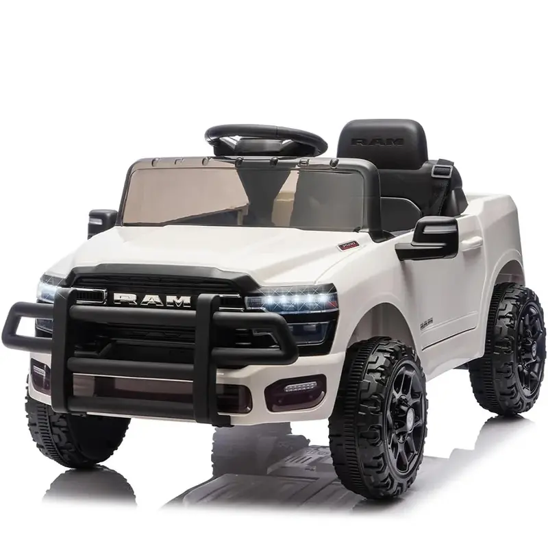 Garvee 12V Ride On Truck Car RAM Licensed Pickup, Remote Control, Spring Suspension, Battery Powered, LED Lights, All-Terrain...