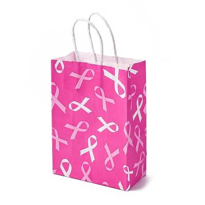 Awareness Ribbon Print Paper Packing Tote Bags